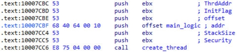 create_thread call