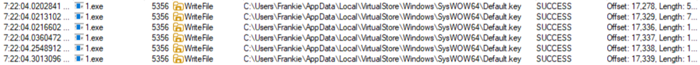 Keylog file write